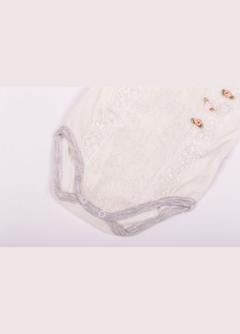 Боді з довгим рукавом для дівчинки велюр сіре рюша MiniPapi 86 см (27529) BABYKROHA (297200558)