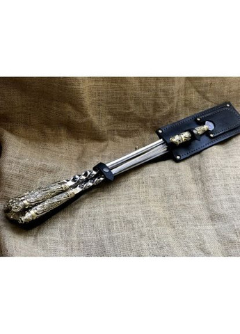 Набор шампуров Люкс с ножом и вилкой для снятия мяса Звери 8 предм 47330092 NB Art (346529249)