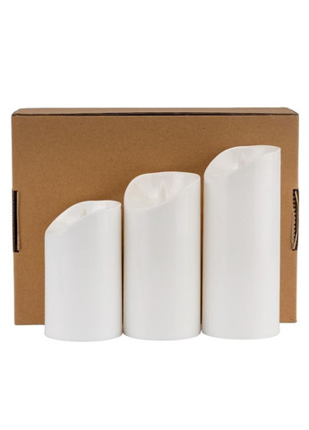 Набір свічок LED 17,5 см 3 шт. Білий ELISEY (366215049)