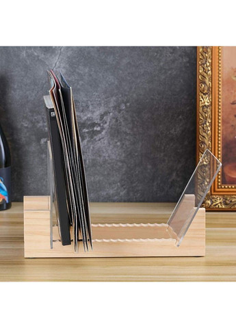 Держатель органайзер подставка для виниловых пластинок и книг 34х9 Light wood SP-100-12 No Brand (366304101)