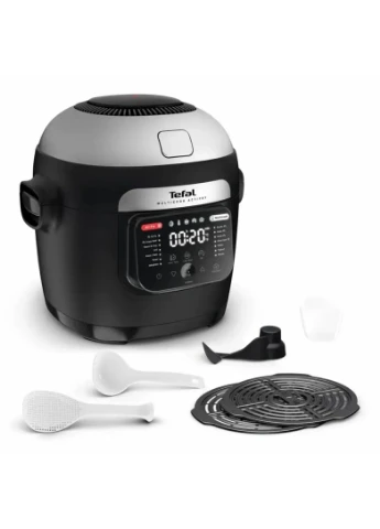 Мультифункциональный кухонный прибор Multicook Actifry, 1334Вт, объем чаши 6л, сенсорное управление, 14 режимов приготовления, Tefal (393467433)