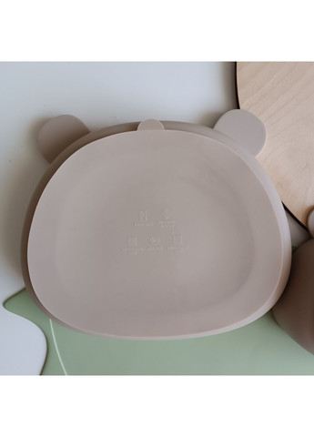 Набір дитячого силіконового посуду Ведмедик Бежевий 4 од (0238) No Brand (368999868)