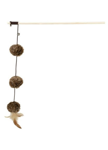 Игрушка для кошек палочка с помпонами дерево плюш, 40 см Trixie (355253863)