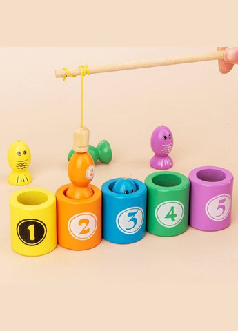 Дерев'яна магнітна рибалка лабіринт MD 1939 Монтессорі з пінцетом та вудочокю Limo Toy (327796785)