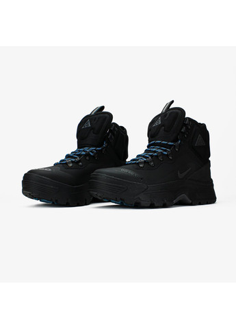 Чорні Осінні кросівки чоловічі і жіночі nike acg air zoom gaiadome gtx black | найк ацг аір зум гайадом чорні No Brand