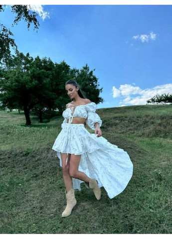 Жіночий літній костюм SARA (ліф-топ та спідниця) (mil559) milirud (365860024)