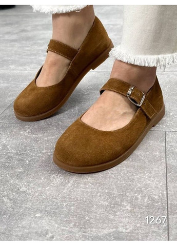 AVE Туфли анатомические натуральная замша анатомический носик, балетки с ремешком код 12670 рыжий з натуральная замша, украина — демисезон (361045181)