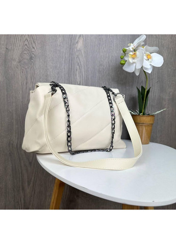 Качественная женская мини сумочка клатч Pinko стеганная молочная на плечо для вечеринки и прогулки ProDobro (363258895)