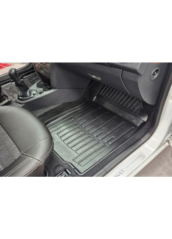 Коврики резиновые 3D (5 шт, полиуретан) для Renault Logan II 2013-2022 гг Stingray (390732053)
