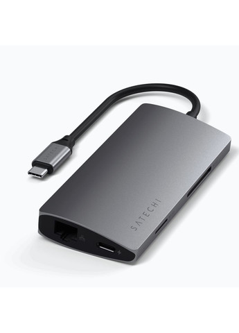 Хаб, Док-станиця, Концентратор Type-C Multi-Port Adapter 4K with Ethernet V2 Satechi (351371822)
