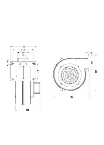 Вентилятор TA120 XX для котла до 40 кВт, 63 Вт, 255 м. куб. Thermo Alliance NWS 120 xx (346492820)