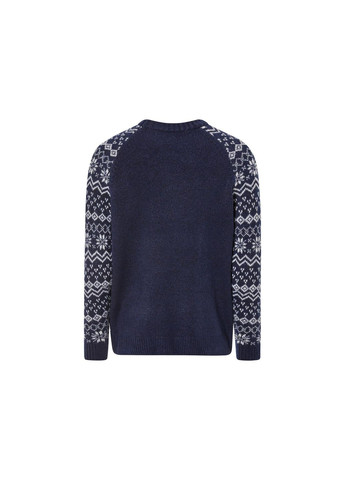 Темно-синій демісезонний свитер з візерунком для чоловіка lycra® 482488 темно-синій Livergy