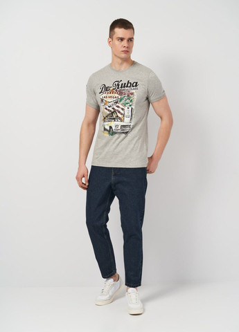 Сіра футболка з коротким рукавом De Kuba