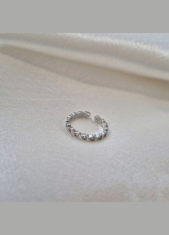 Срібна каблучка Доріжка з Білими каменями 17 - 17.5 розмір срібло 925 проби Родоване лк0412р 1.67г Nobrand (363969297)