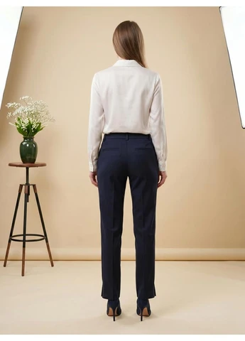 Брюки темно-синие Tailoring slim зауженные размер UK11R Next (390444550)