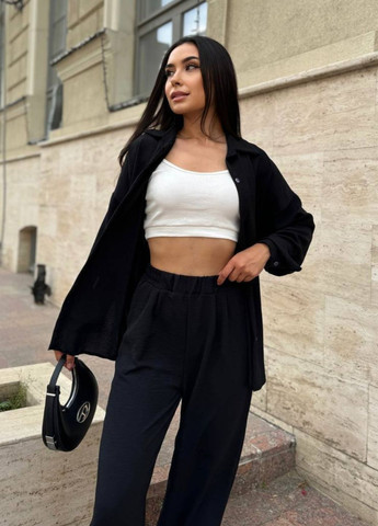 Костюм-двійка: вільна сорочка та штани палаццо Україна (328432586)