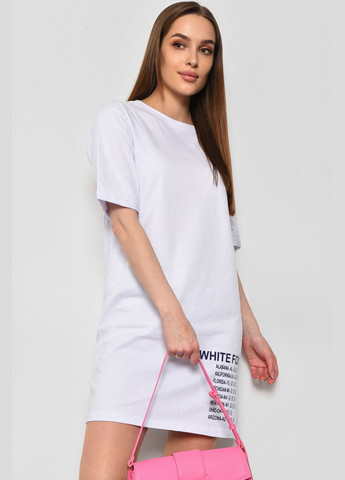 Жіноча туніка з тканини лакоста білого кольору. Let's Shop (290981393)