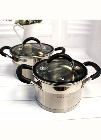 Набір каструль посуд з нержавіючої сталі для газу та індукції 4 предмети Kamille (303212044)