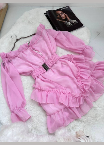 Рожева святковий, коктейльна, повсякденний, відвертий, вечірня сукня жіноча з відкритими плечима No Brand однотонна