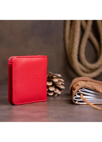 Маленький кошелек на кнопке женский 19239 Красный st leather (385210760)