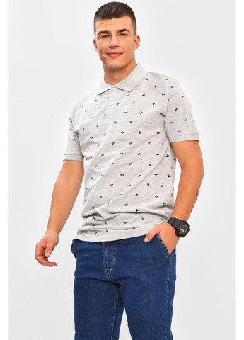 Сіра футболка чоловіча сірого кольору з принтом Let's Shop