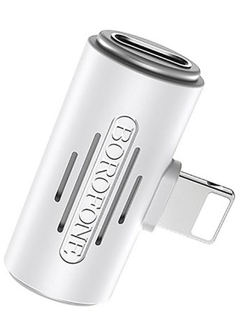 Переходник BV6 Comfortable dual Lightning digital audio converter White Borofone (301472536)