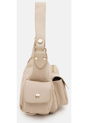 Сумка хобо на плечо женская из экокожи маленькая Бежевый 39306 Monsen (355245379)