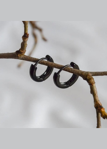 Серьги бублики Xuping черное золото d-12х3мм No Brand сережки (301910889)