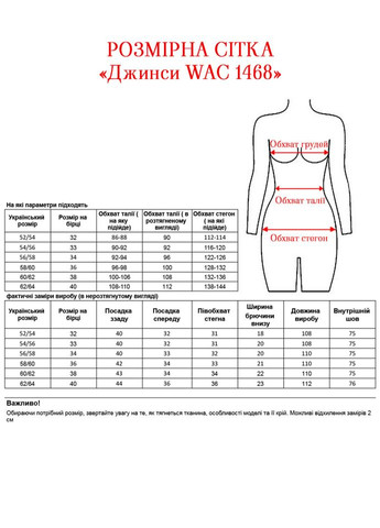 Джинсы WAC 1468 Alenka Plus - (366440849)