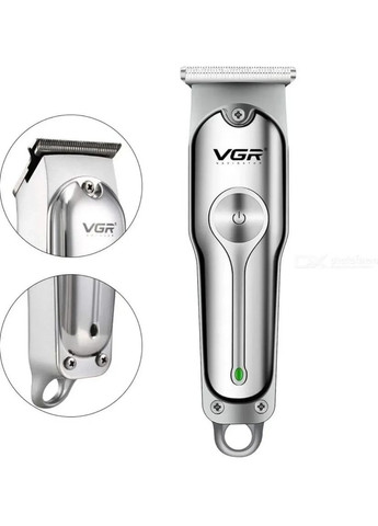 Машинка акумуляторна для стрижки волосся V- професійний триммер сірий VGR 071 (322732541)