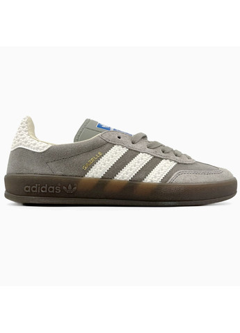 КРОССОВКИ ЖЕНСКИЕ ADIDAS GAZELLE GREY / WHITE АДИДАС ГАЗЕЛЬ No Brand серые демисезоны (367114966)