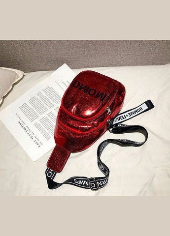 Стильна сумка жіноча бананка крос-боді з екошкіри з блискавкою червона (sku_473) No Brand (330576533)