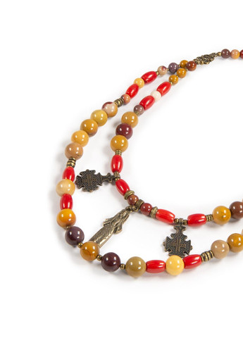 Намисто "Барви вишиванки" Яшма, Корал Fursa fashion (362138707)