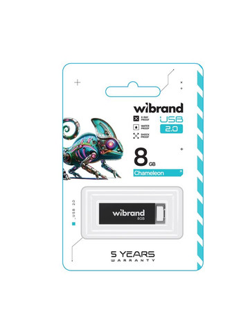 USB Flash USB 2.0 Chameleon 8Gb Black Wibrand (301473233)
