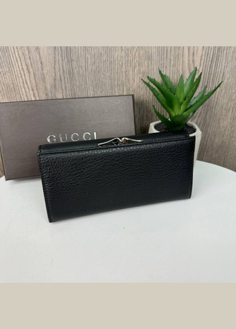 Кожаный женский кошелек стиль Гуччи, клатч портмоне из натуральной кожи Gucci в коробке No Brand (334730807)