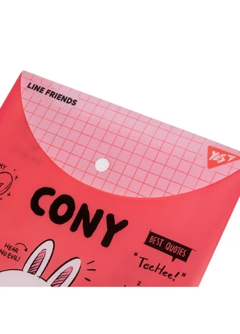 Папка-конверт на кнопці А4 Line Friends Cony 492077 33х24 см Yes (386540292)