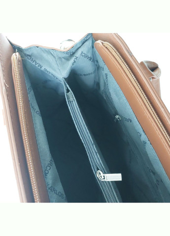 Сумка женская тоут на два отделения с двумя короткими ручками и белым ремешком Karlos Marconi (347640652)