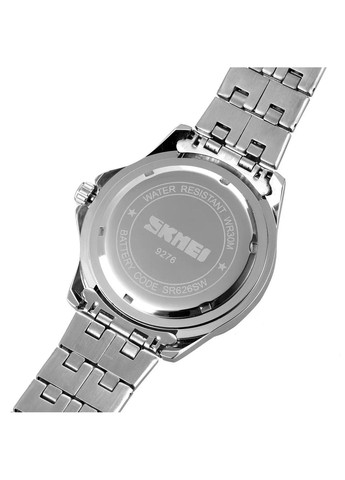 Чоловічий класичний годинник 9276 (Сріблястий з чорним циферблатом) Skmei (314483727)