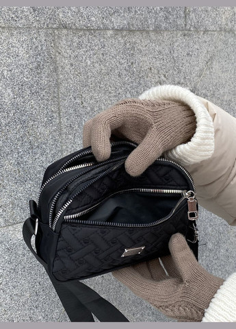 Женская сумка кросс-боди 8809 на ремешке на три отдела черная No Brand (290704948)