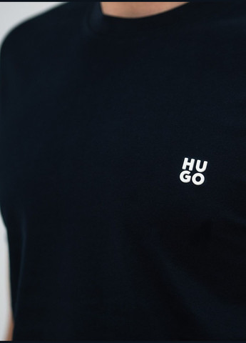 Черная футболка мужская Hugo Boss Logo Label