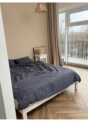 Постільна білизна Графіт, сатин Двухспальний розмір, наволочки 50/70 No Brand (363192237)