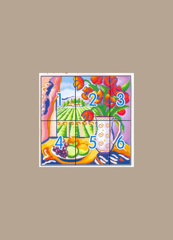 Набор для вышивания по нанесённой на канву схеме "The window view" . AIDA 14CT printed, 45*45 см Joy Sunday (313612993)