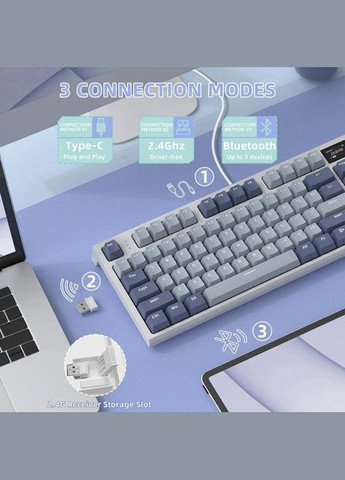 Беспроводная механическая Клавиатура K86 Bluetooth/2,4g с мини-дисплеем и кнопкой громкости,Hot-Swap, RGB-подсветка ATTACK SHARK (324621161)