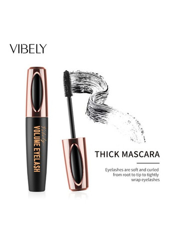 Туш для вій 4D Volume Eyelash Mascara з ефектом подовження 13 мл Vibely (315424243)
