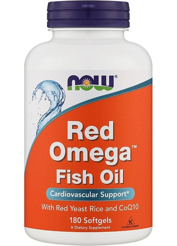 Желатиновые капсулы "Красный дрожжевой рис" Red Omega Red Yeast Rice 180шт (881323-35087664) Now Foods (368614996)