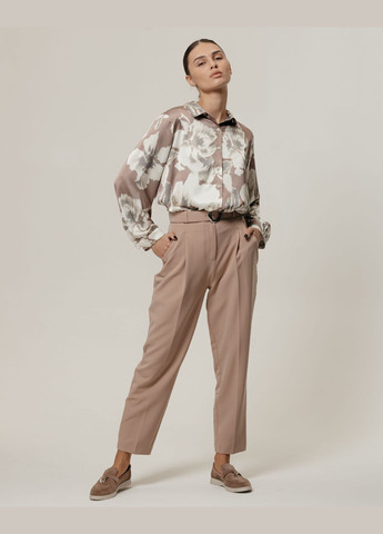 Бежева блуза на гудзиках бежева Modalinda