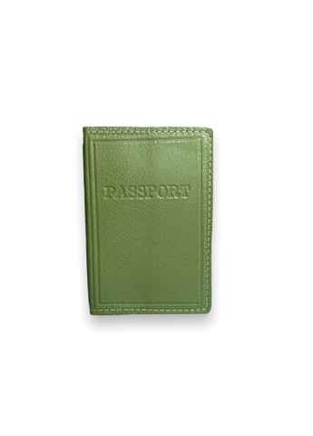 Обложка для паспорта кожаная с тиснением ручная работа размер: 14*9.5*0.5 см оливковый BagWay (285815011)