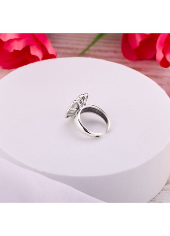 Кільце срібне квітка Калачик Granat 925 Zirkon 19.5 розмір Skifska Etnika (364203273)