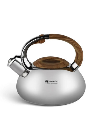 Чайник со свистком EB-3538 3 л с коричневой ручкой (EB-3538-к) Edenberg (315727338)