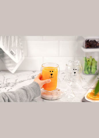 Набір чашок з кришкою з подвійними стінками Animals 300 мл 2 шт AR2630BBR Ardesto (303832152)